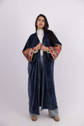 Indira Embroidered Velvet Kaftan