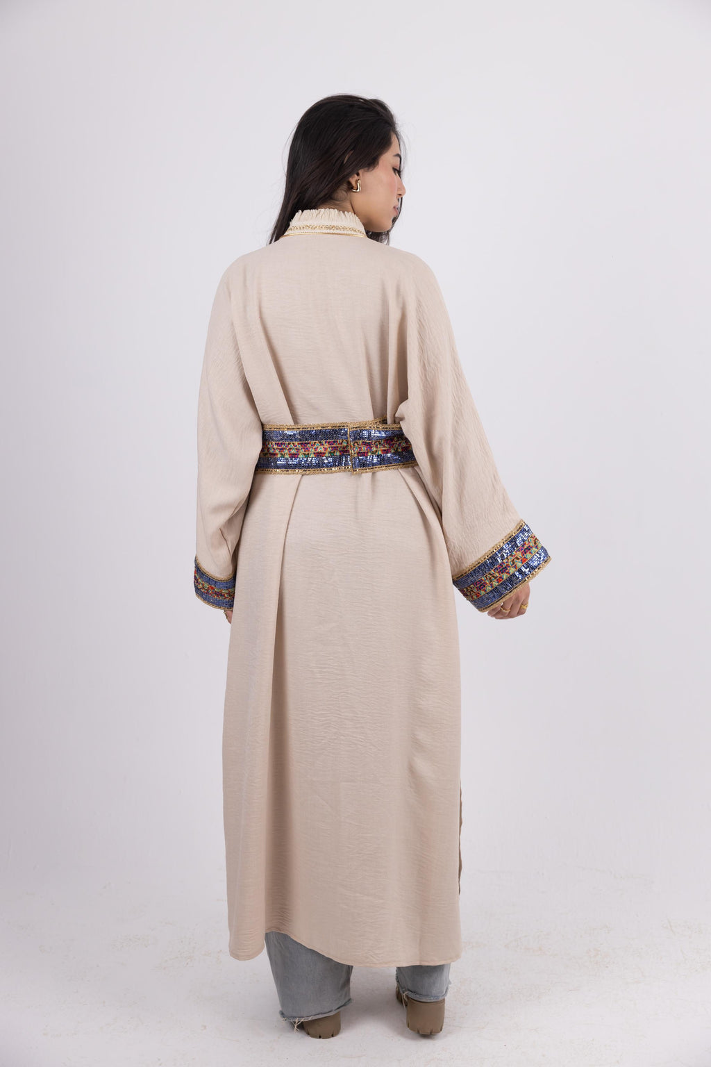 TALIA Embroidered Linen Kimono