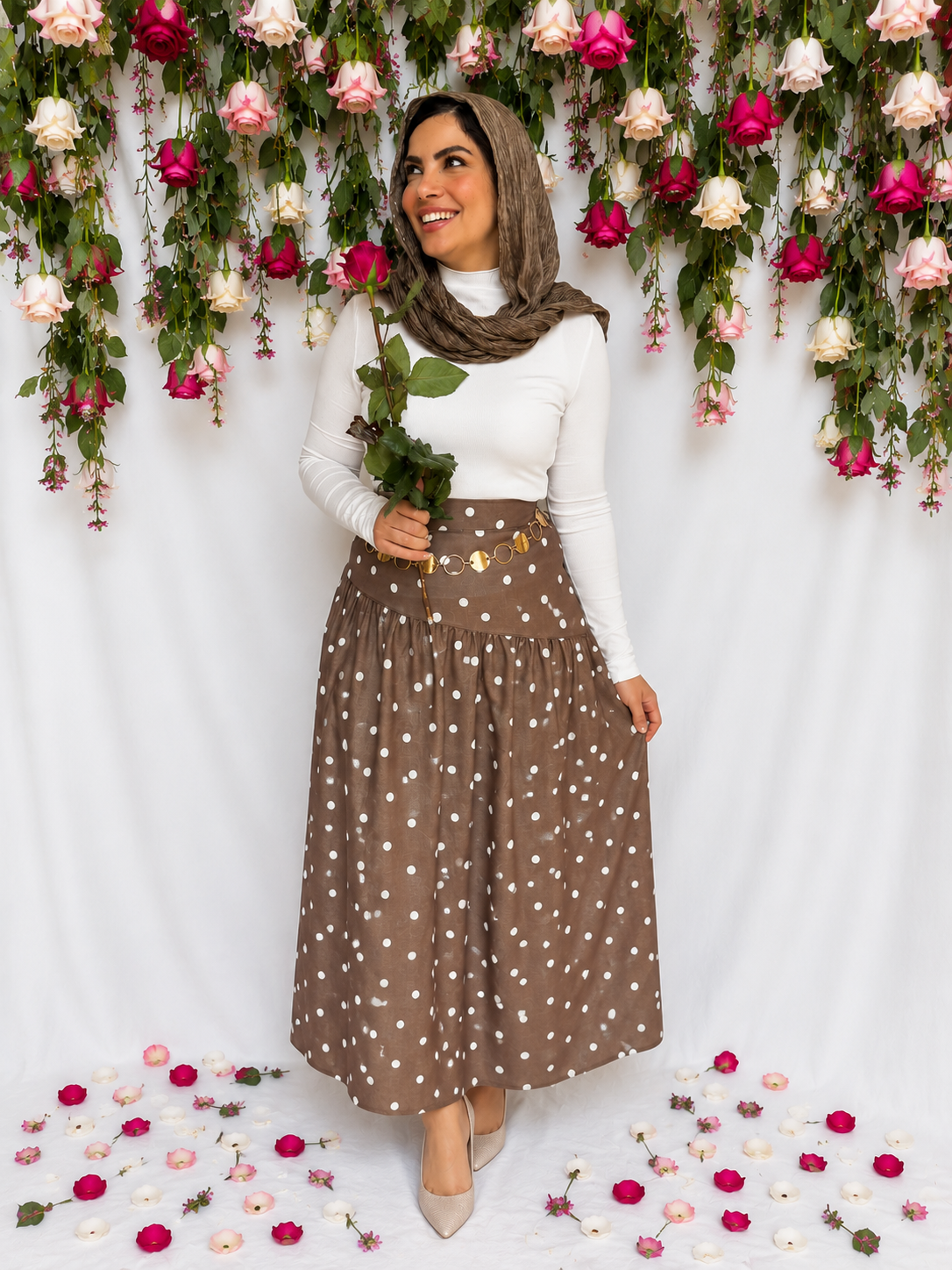 Mocha Dot Skirt